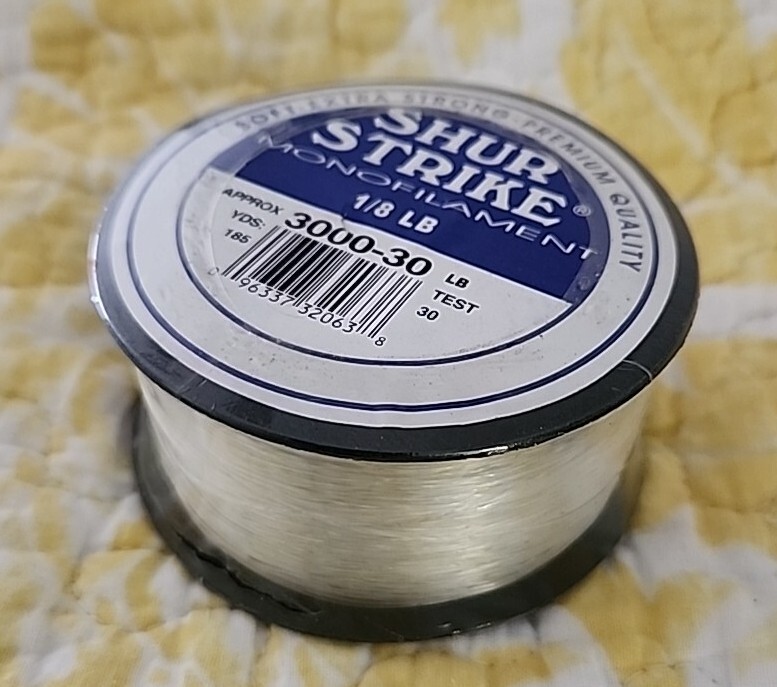 ①SURE LINEα Sure Strike Monofilament 30Lb Test 1/8 LB Spool 185 yds
