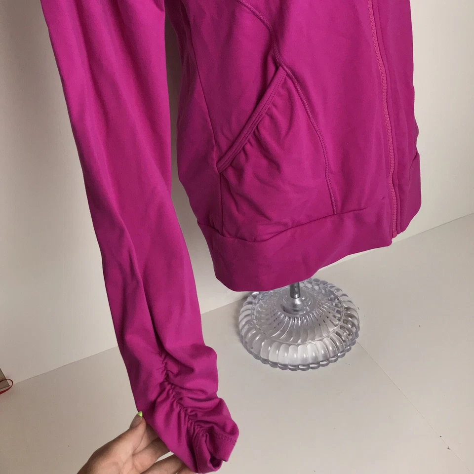 Sudadera Kos USA Cremallera Completa Atlética Rosa con Capucha Talla Mediana Para Mujer RR Foto 3 de 4