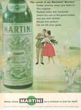 MARTINI & ROSSI APERITIVO VERMOUTH 1960 Pubblicità vintage extra dry