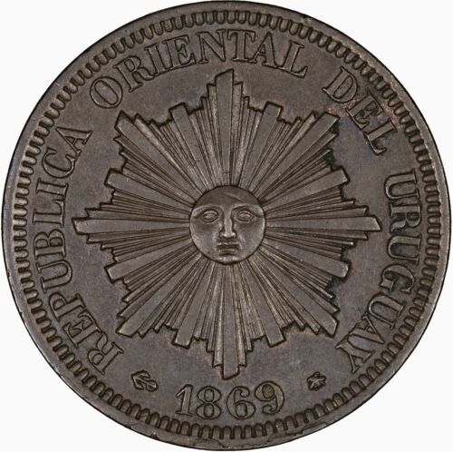 Uruguay 1869 4 Centesimos UNC