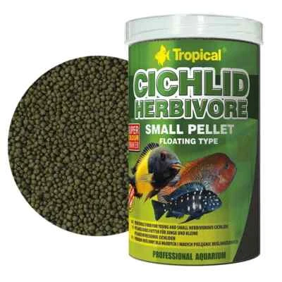CICHLID Pellets HERBIVORE SPIRULINA TROPICAL FISH FOOD Small Floating