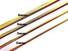 Designer Inspired 18K Yellow Gold Filled 20" 2mm Thin Flat Snake Chain Necklace