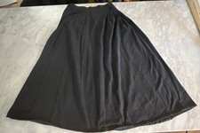 Vintage Wah Maker Black Western A-Line Midi Skirt Size 12 Cotton Side Button USA