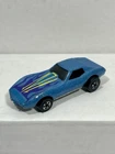 Vintage Hot Wheels Corvette Stingray 1975 Blue Diecast Car Malaysia Mattel