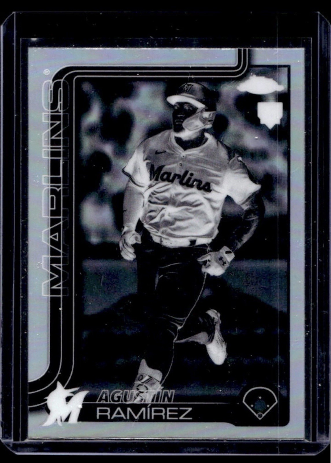 2025 Topps Chrome Update Agustin Ramirez Negative Refractor RC #USC200 Marlins