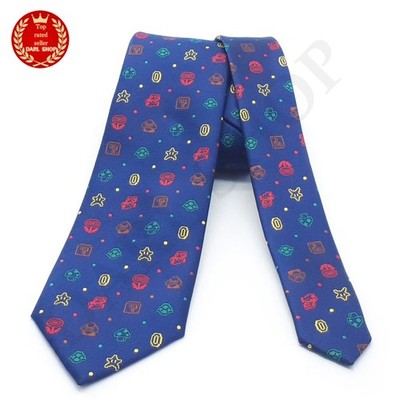 Nintendo Super Mario Bros Tie Necktie Dot Navy Rainbow Japan Limited JMA000005