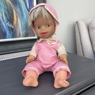 Vintage Palitoy Petal Skin Girl Puppe - 1960 s Short Platinum Blonde Blue Eyes