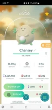 Pokemon Shiny Chansey (Rare Shiny PvP) GO