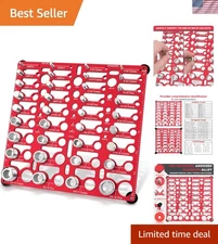 55 Thread Checker Tool: Laser-Etched Gauge for Accurate Bolt Identification