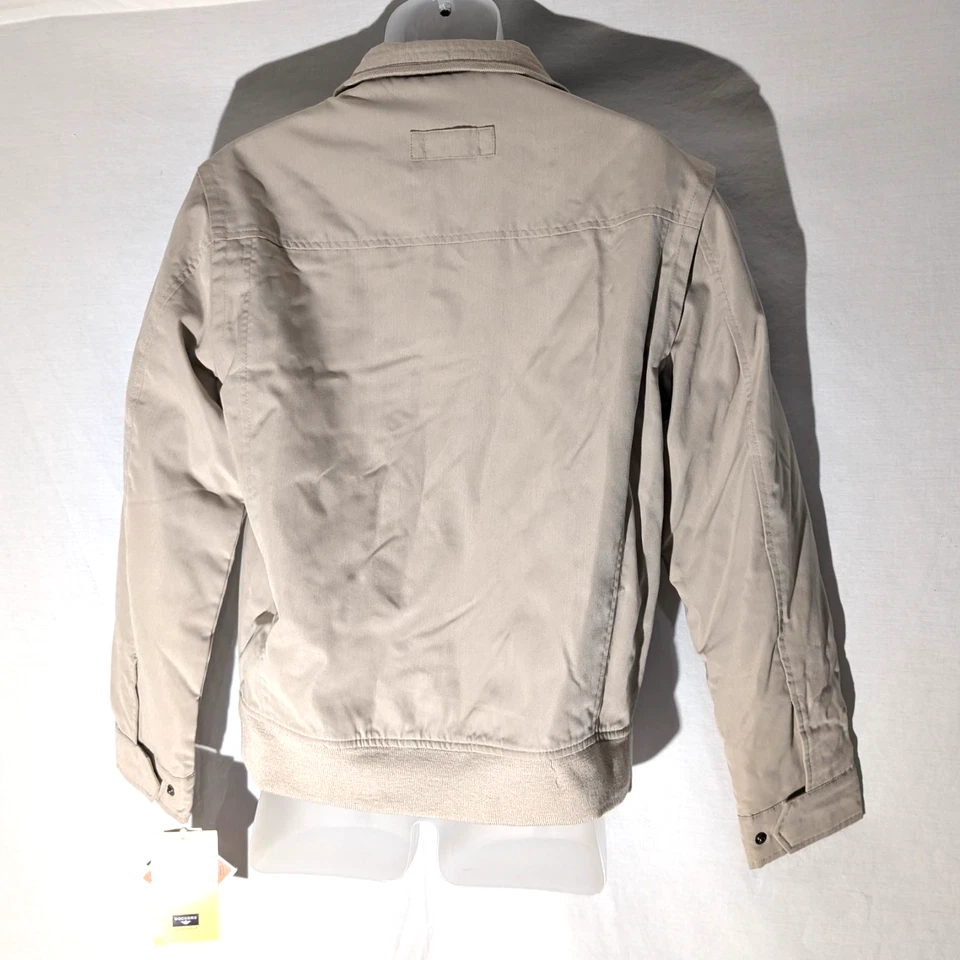 Dockers Stain Defender Men's Small, Tan Bomber Jacket, Lined Coat, 5 Pocket, Zip - Image 3 of 4