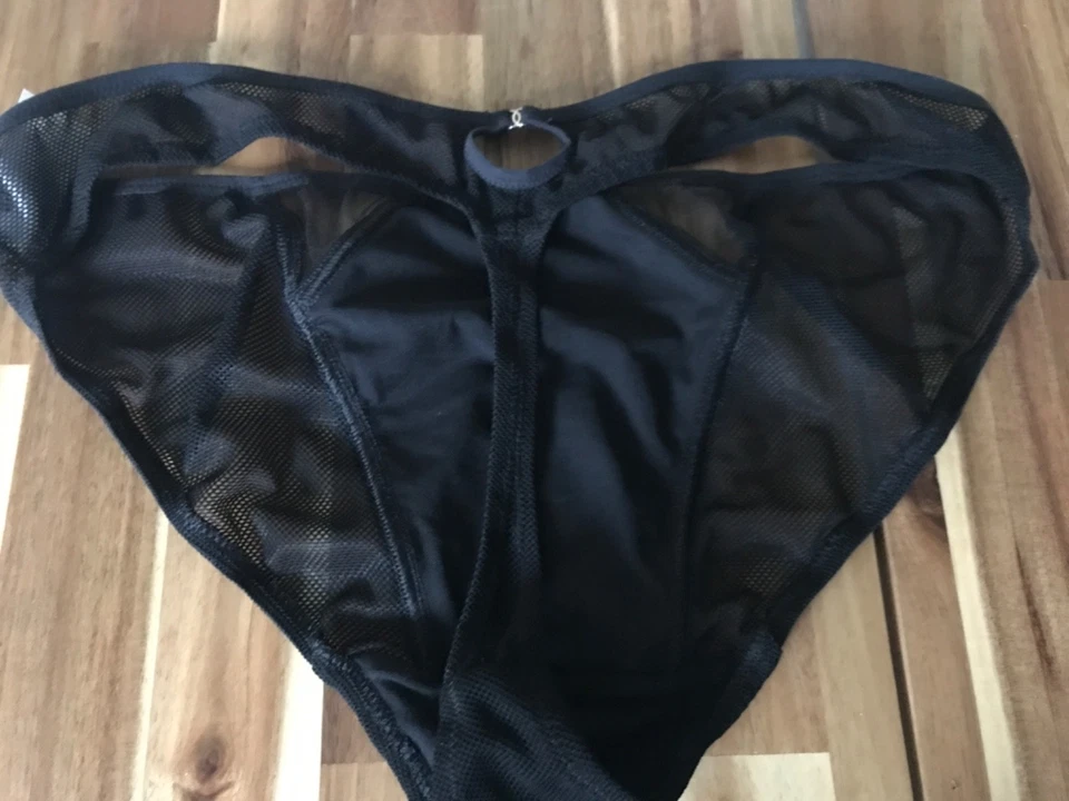 Elomi Kintai стринги Великобритании XL 16 черный полу чистый сетки Knickers белье 301270 - Изображение 3 из 4