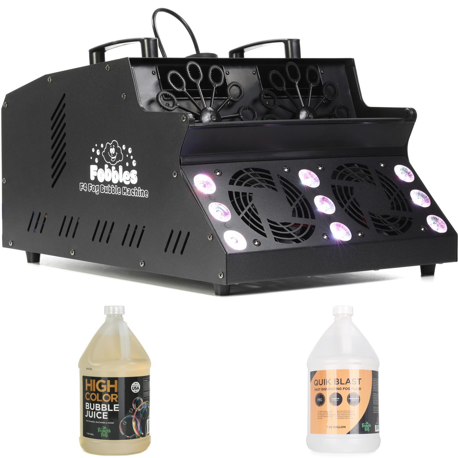 Туманоуловитель Froggys Fog Fobbles F4 мощностью 1400 Вт с функцией запотевания и насыщенным цветом пузырьков