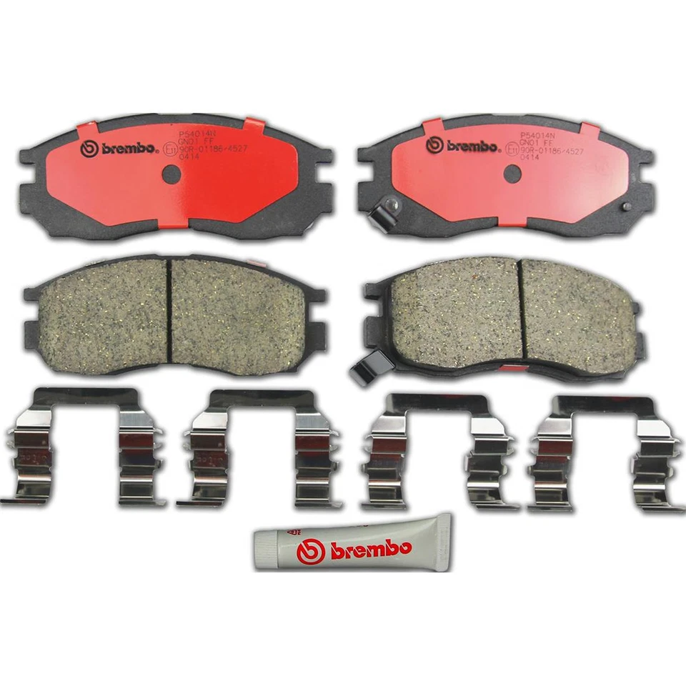 Compatível com rotores de freio dianteiro Eagle Talon 1993-1994 e pastilhas de freio de cerâmica - Brembo OE - Imagem 2 de 4