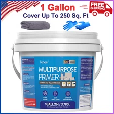 Multi-Purpose Primer Liquid Rubber RV Roof EPDM & TPO Primer with Gloves, 1 Gal
