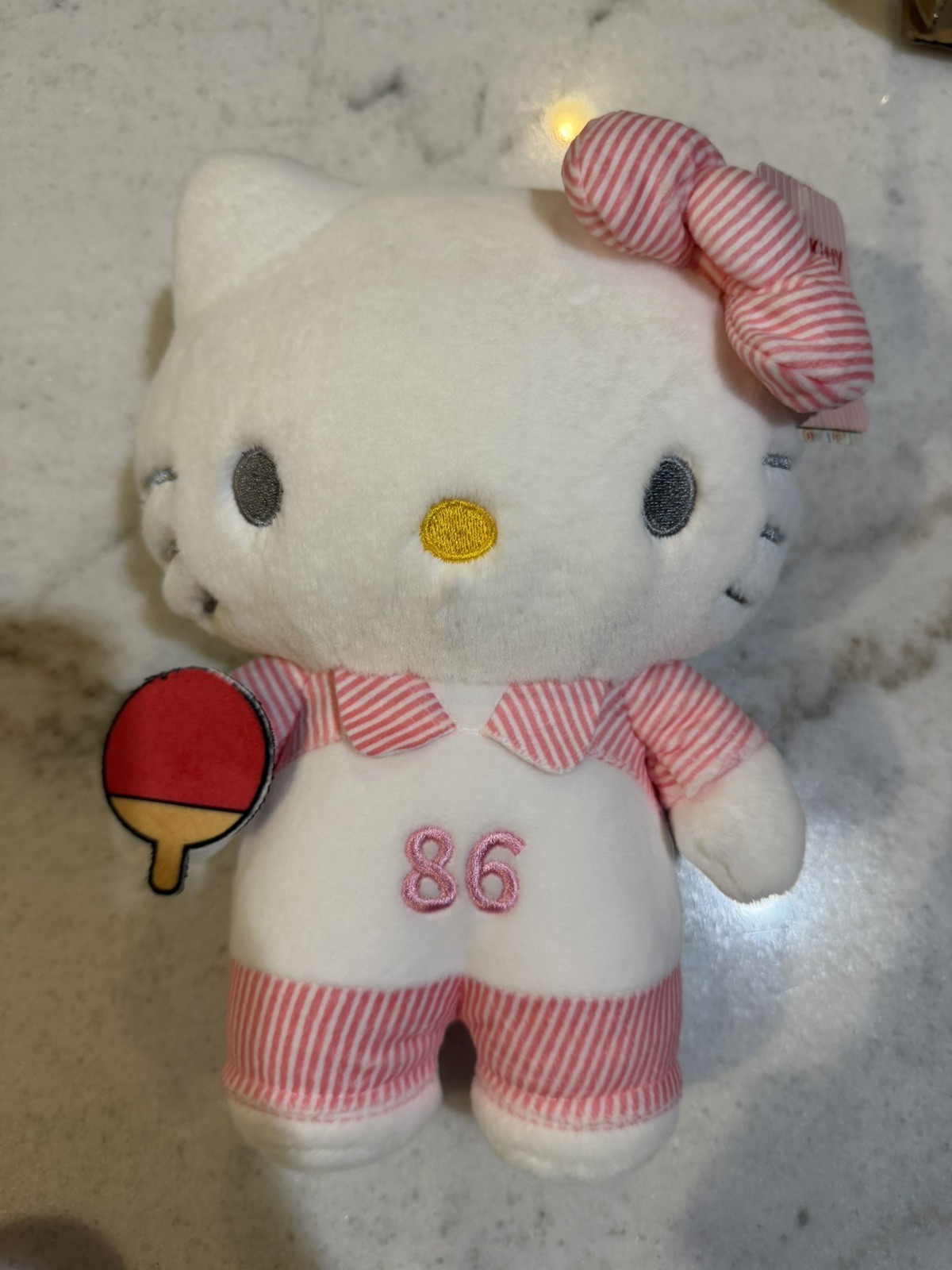 Sanrio Hello Kitty Plush Stuffed Animal White Pink Animation Collectible