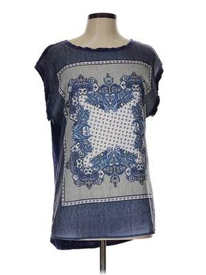 Promod Women Blue Short Sleeve T-Shirt L