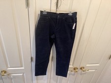 New Brooks Brothers Corduroy Pants Men 30/29 Blue Straight Cotton 5 Pocket