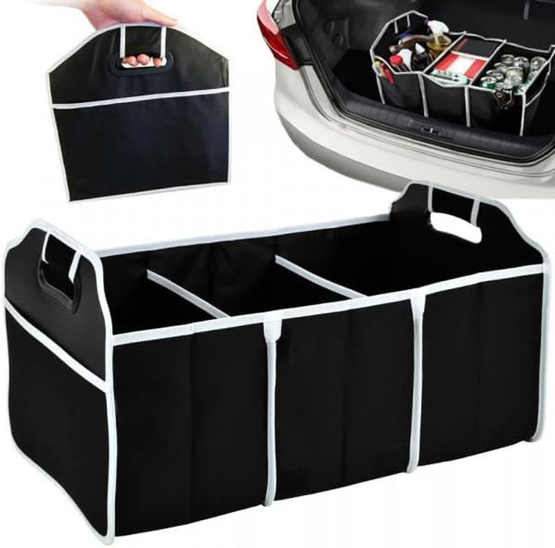 Organizer per Bagagliaio Pieghevole/borsa Portaoggetti per Auto con 3 Scompar - Miniatura 6