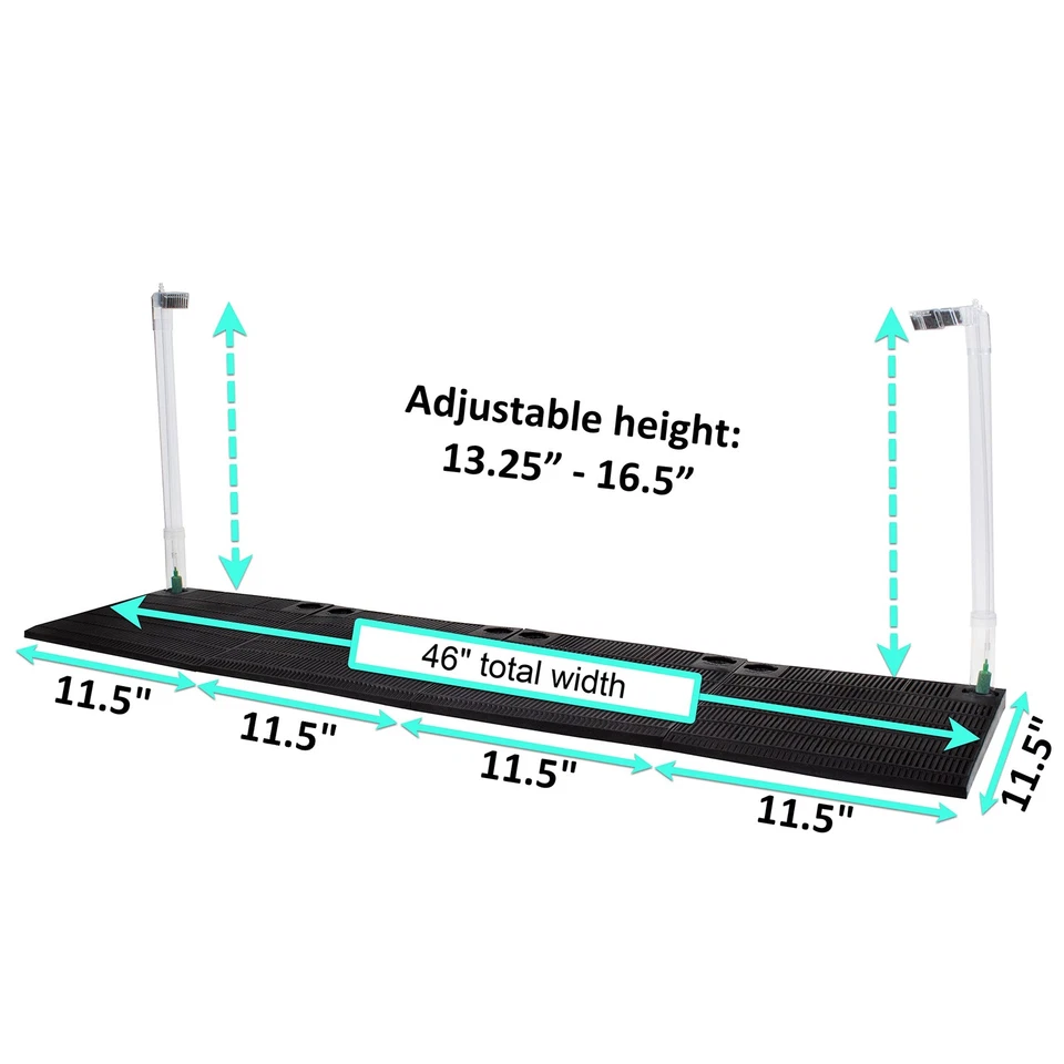 Filtro de acuario subterráneo para tanques de 40-55 galones - Cuatro 11,25” x 11,25” Pla... Foto 4 de 4