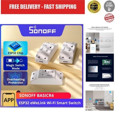 SONOFF BASICR4 WiFi Smart Switch, ESP32, eWeLink Remote Control, Works with