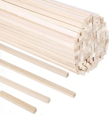 140Pcs 1/4" X 12" Balsa Wood Sticks, Square Wood Dowel Rods Unfinished Balsa Woo