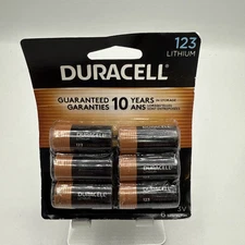 Duracell DL123AB6PK 123 3V Specialty High-Power Lithium Batteries (6/Pack) NEW