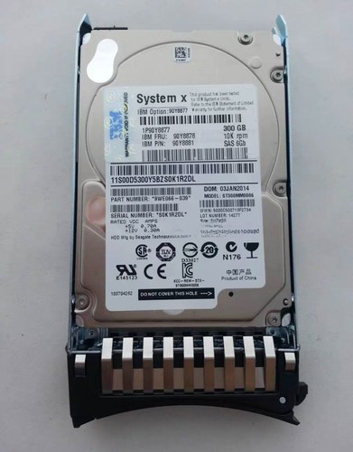 IBM SYSTEM 300GB FRU 90Y8878 90Y8881 90Y8877 10K 2.5" SAS 6Gb HDD HARD DRIVE New - Picture 2 of 4