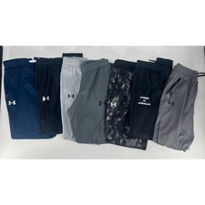 Under Armour Joggers Pants Boys L Mixed Bundle Lot of 7 Multicolored Excellent