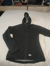 Ladies Trespass Tres-tex Softshell Jacket With A Hood Fully Lined Size XS Black