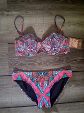 Y2K free people Juicy Couture Small Bohemian Bikini Swimsuit Black Label NEW
