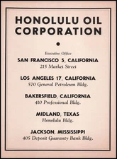 1951 Honolulu Oil Corporation Midland Texas Honolulu Building Vintage Print Ad