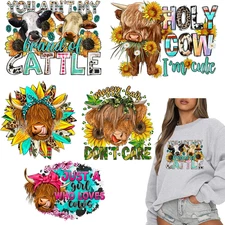 5Pcs Large Size Iron on Decals Heat Transfers Patches for Clothing T-Shirts Jack