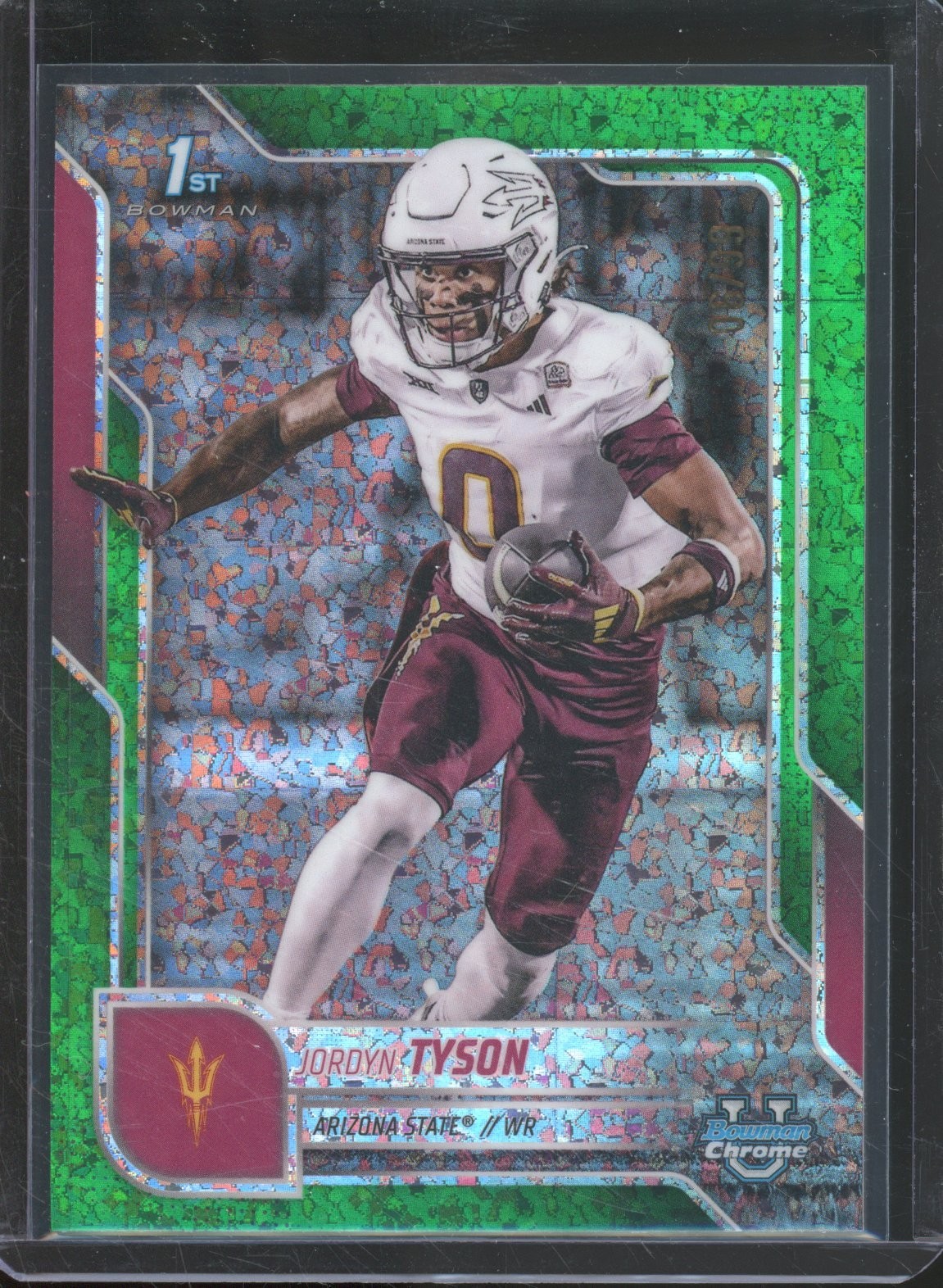 2025 Bowman U Chrome JORDYN TYSON #31 1st Green Mini-Diamond /99 Arizona State