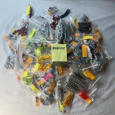 LEGO Bionicle Parts Lot - 155 Specialty Pieces - Weapons Masks Body - Sorted