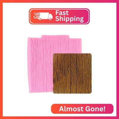 Wood Grain Tree Bark Silicone Molds Tree Bark Texture Fondant Impression Mat for