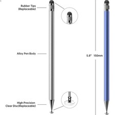 Versatile 5-Pc Stylus Pen Set - Accurate Touch Screen Writing Tools, Alloy Built