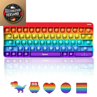 Silikon Pop Bubble Spielzeug Regenbogen Tastatur
