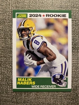 2024 Panini Score Football Rookie Malik Nabers - New York Giants