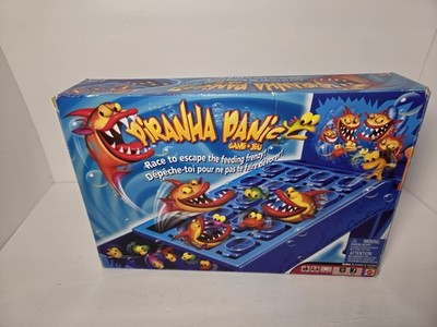 Piranha Panic Board Game by Mattel Vintage 2005 Fish Marbles Ages 5-Up Complete