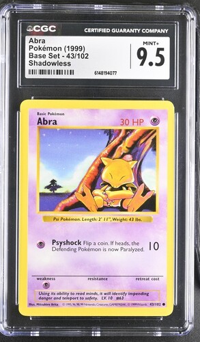 Abra (Shadowless) graded CGC 9.5 for sale on eBay