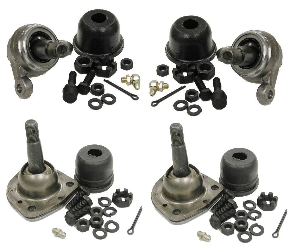 196382 Corvette 2 Upper & 2 Lower Ball Joints (Greaseable Zerk) Made