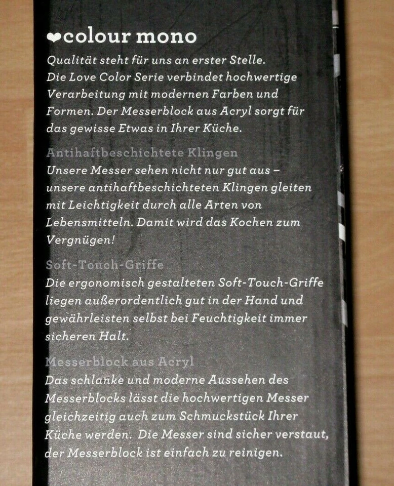 Richardson Sheffield 5-teiliges Messerset Messerblock MONO top Qualität Design ! - Bild 3 von 4