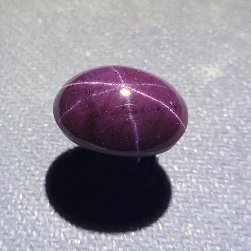 34 Ct 19.4x14.1x10.8 MM Natural 6-Ray Star Purple Red Garnet Star Oval Cabochon - Picture 24 of 24