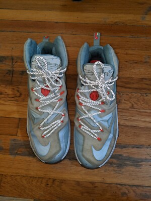 Nike Lebron 13 xiii Christmas Blue Mesh 816278-144 Men Sz 12 Preowned Nike Lebron 13 XIII Christmas Blue Mesh Basketball Shoe  main image 3