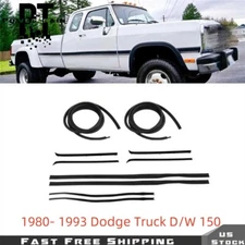 Door Window Weatherstrip Seals Set 10pcs Rubber For Dodge Truck D W 150 80-93