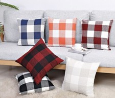 1PC 18x18inch Cushion Cover Lattice Single-Sided Decorative Throw Pillow Case