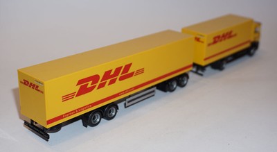 Herpa 1:87 – Camion DAF XF 105 SSC HZ + Remorque DHL – Échelle HO – Occasion