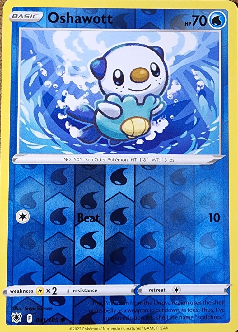 Oshawott 41/189 Astral Radiance - Pokemon Card *Pack Fresh* Reverse Holo TCG