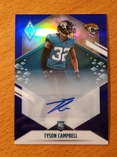 2021 Phoenix Rookie Autographs Blue #158 Tyson Campbell Jaguars #'d 22/25