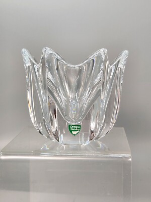 VTG Orrefors Crystal Bowl Belle Tulip Art Glass 4.5'' Sweden Discontinued